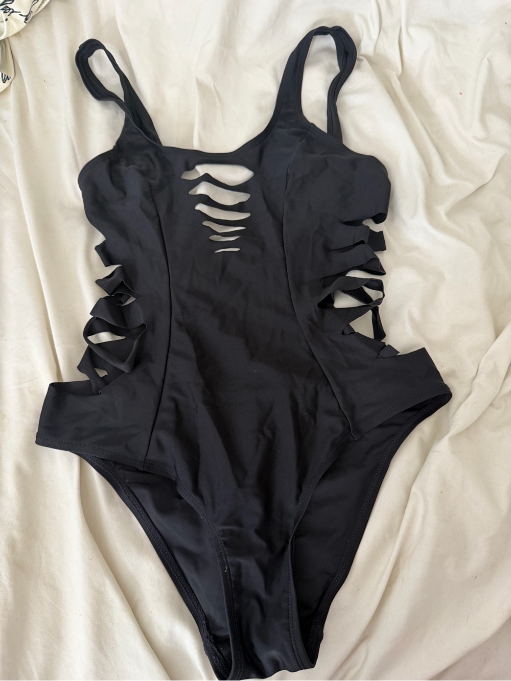New Look Black Swimwear Top with Tank Straps
